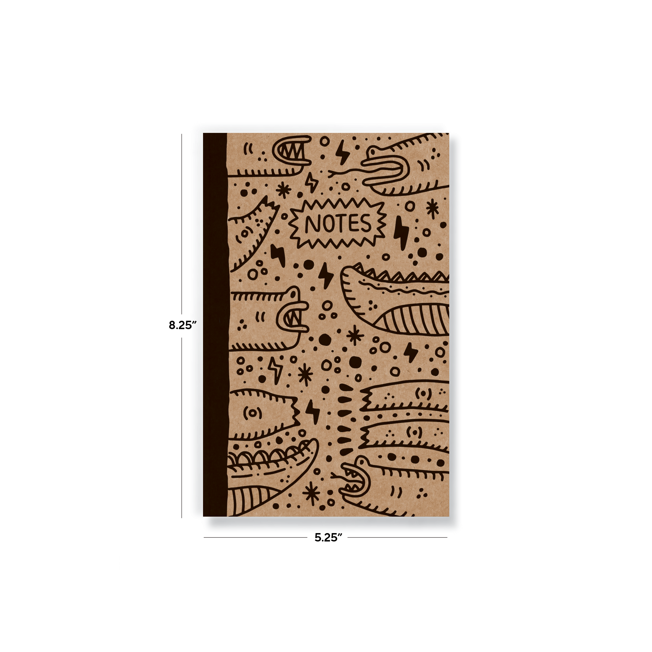 Crocodile Outlines Kraft Classic Layflat Notebook