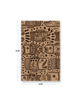 Fish Outlines Kraft Classic Layflat Notebook