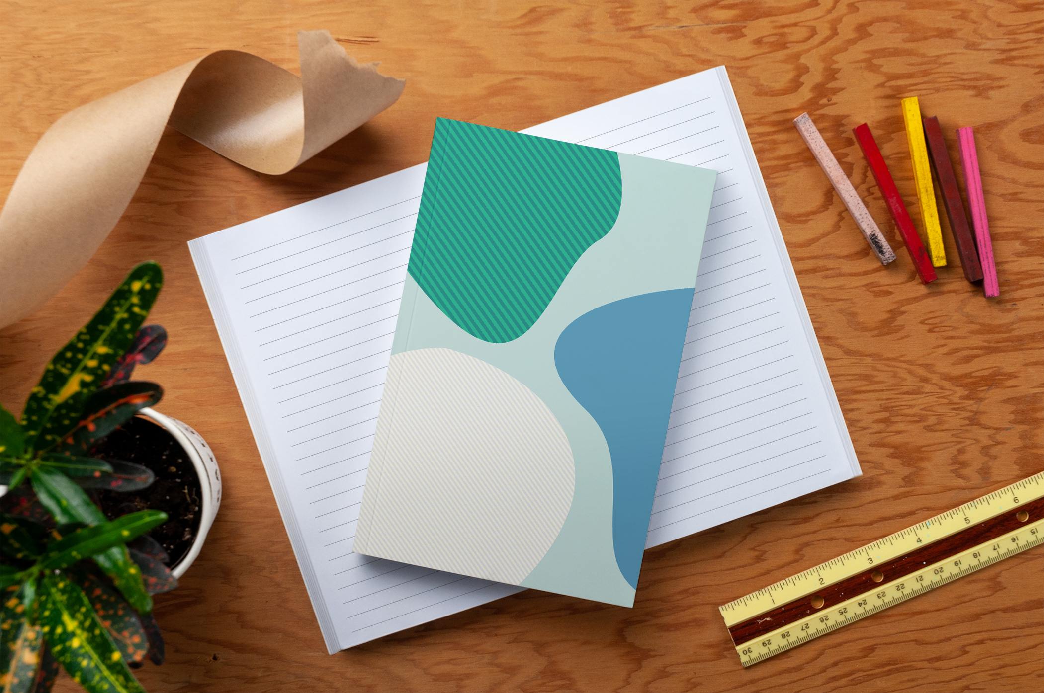 Abstract Spots Classic Layflat Notebook