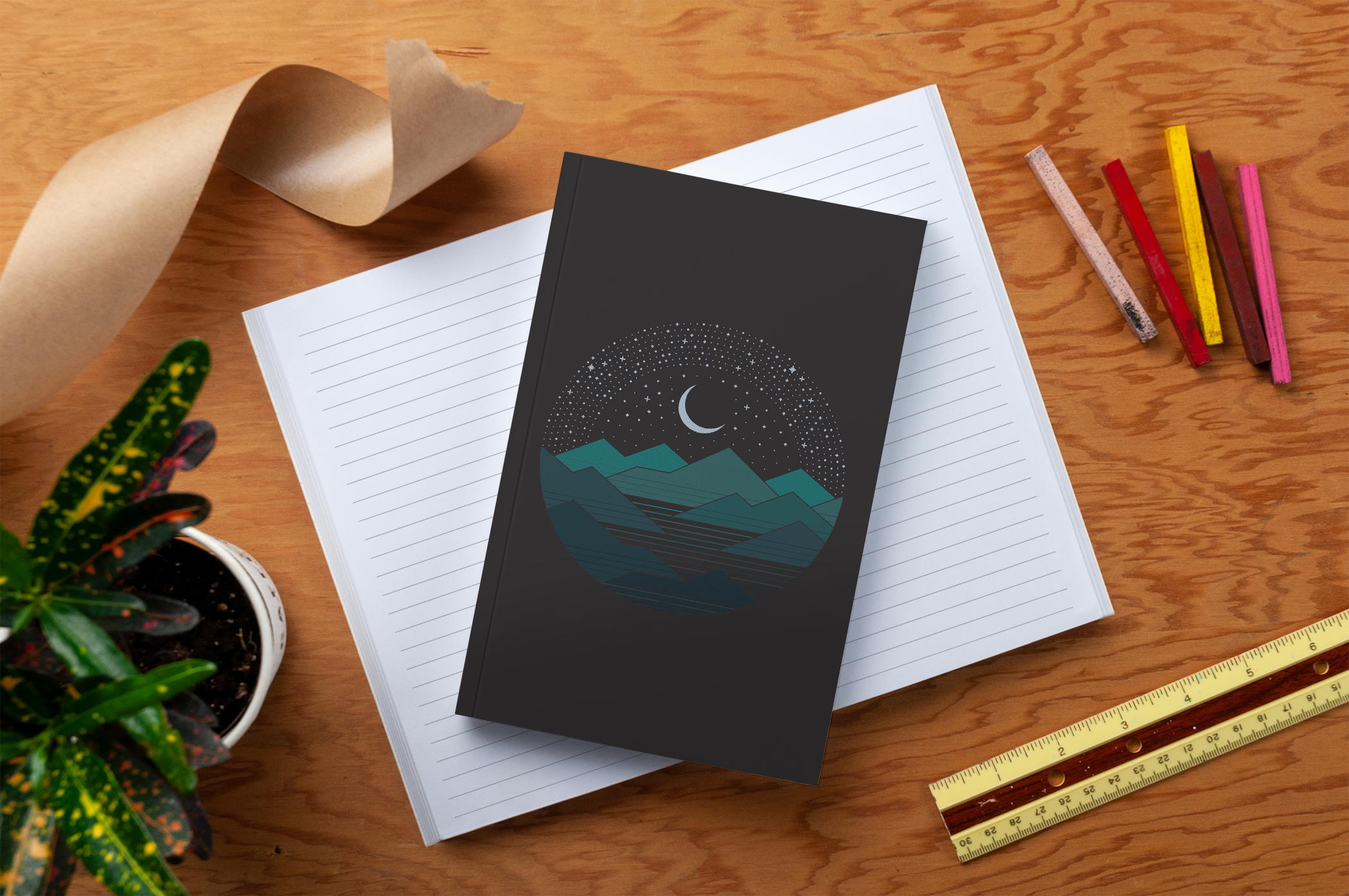 Between the Mountains and the Stars Classic Layflat Notebook
