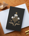 Celestial Flowers Gold Foil Classic Layflat Notebook