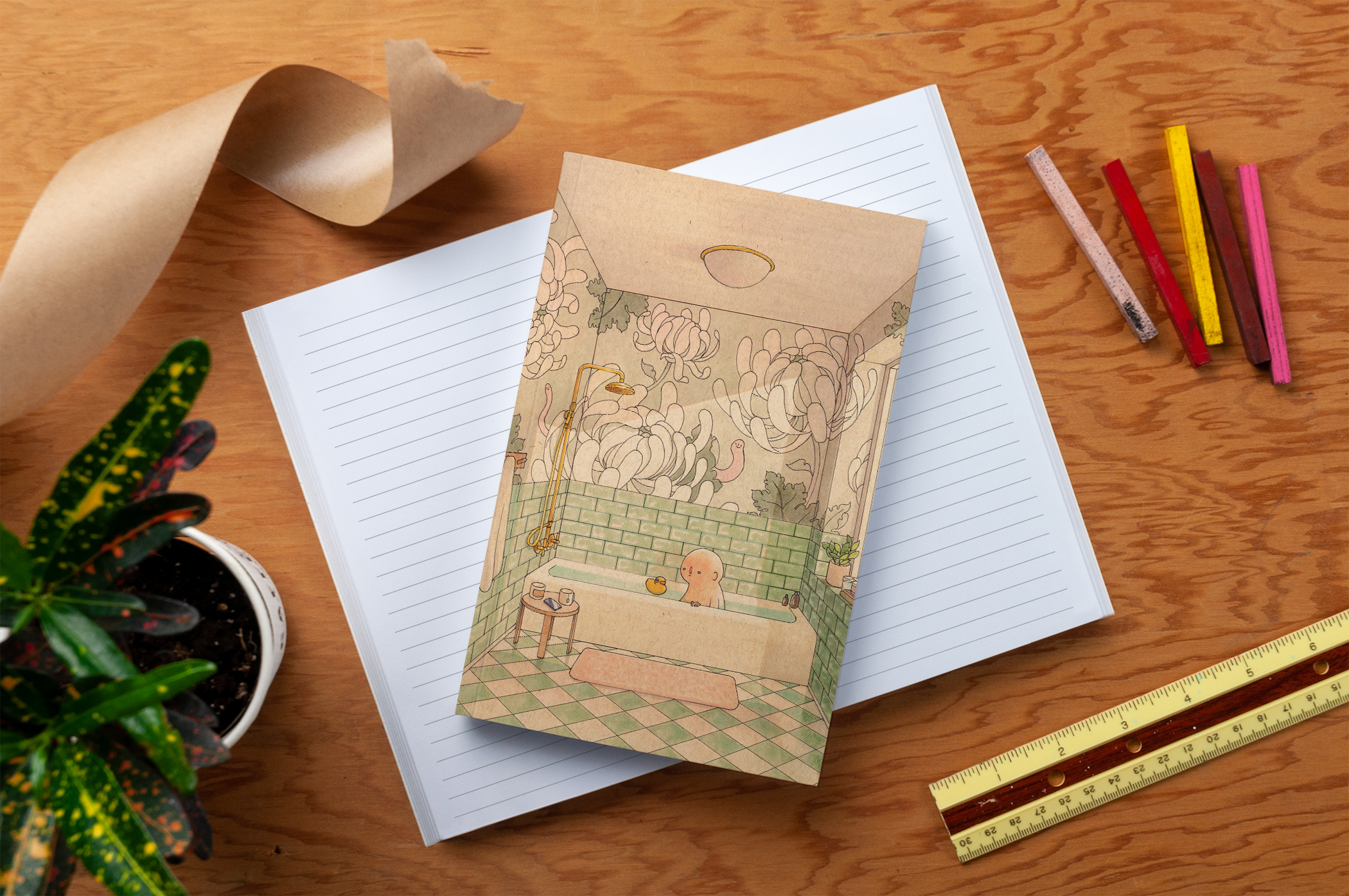 Green Bath Classic Layflat Notebook