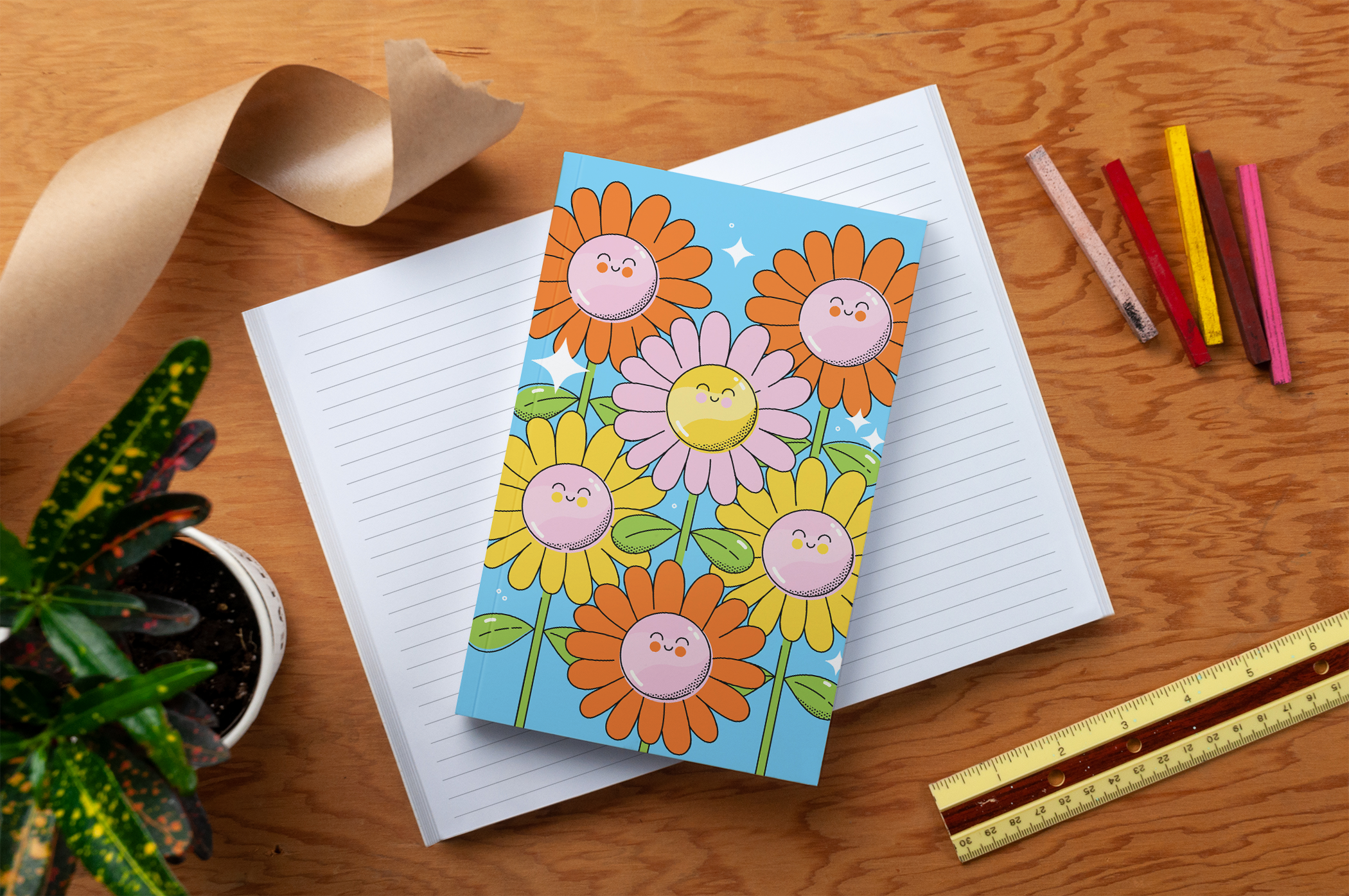 Charbonneau Floral Classic Layflat Notebook