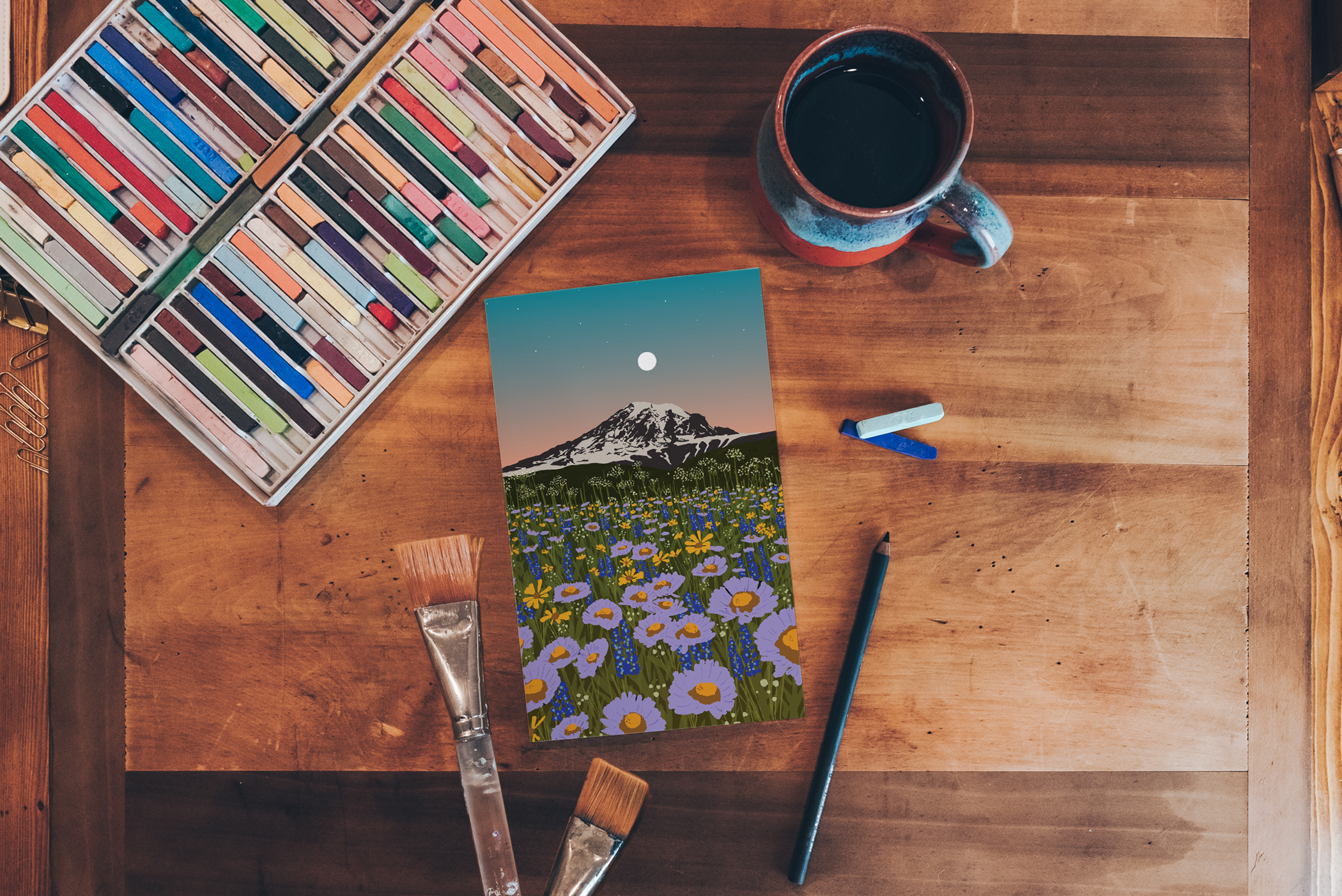 Mountain Flowers Classic Layflat Notebook