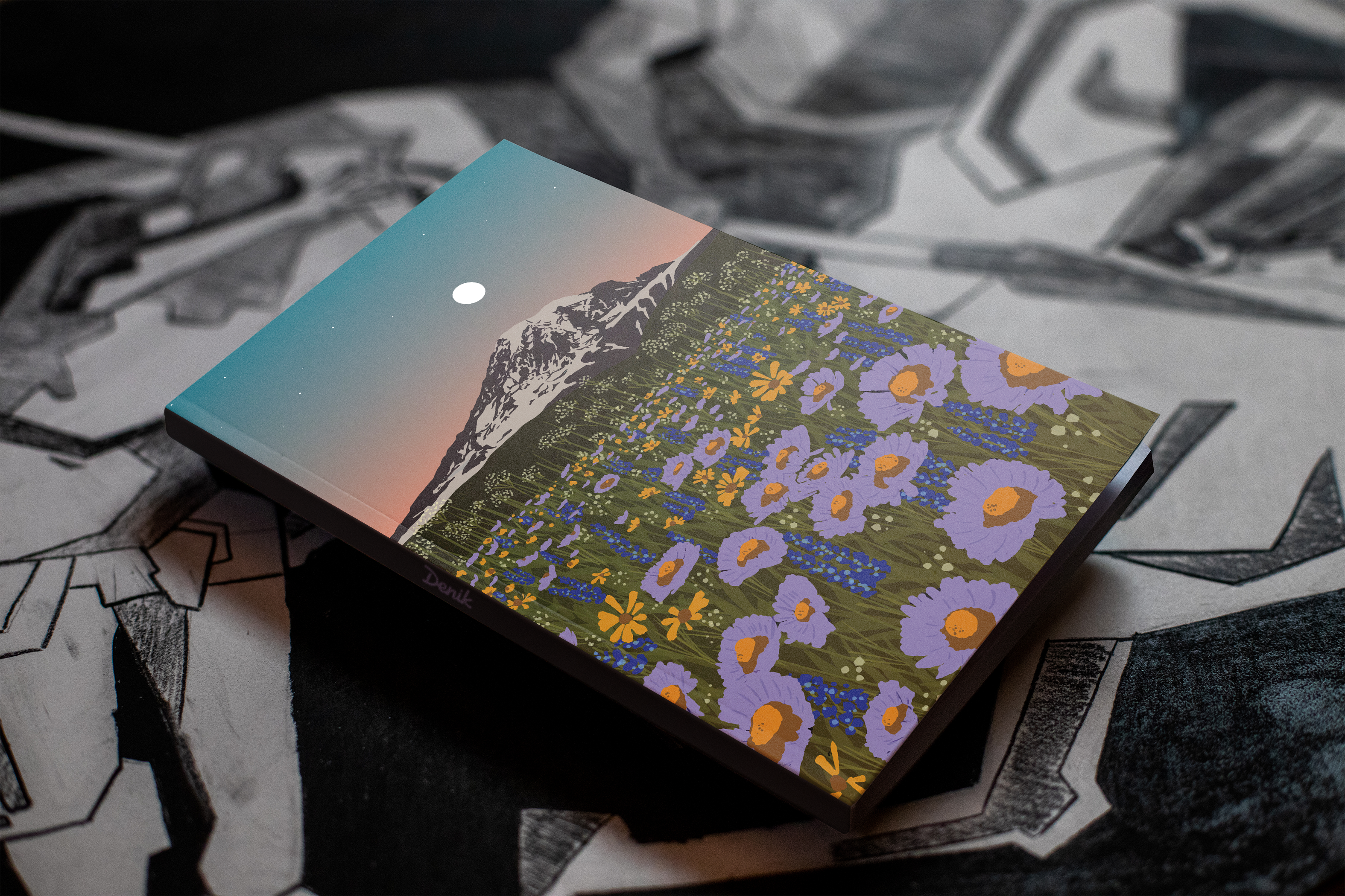 Mountain Flowers Classic Layflat Notebook