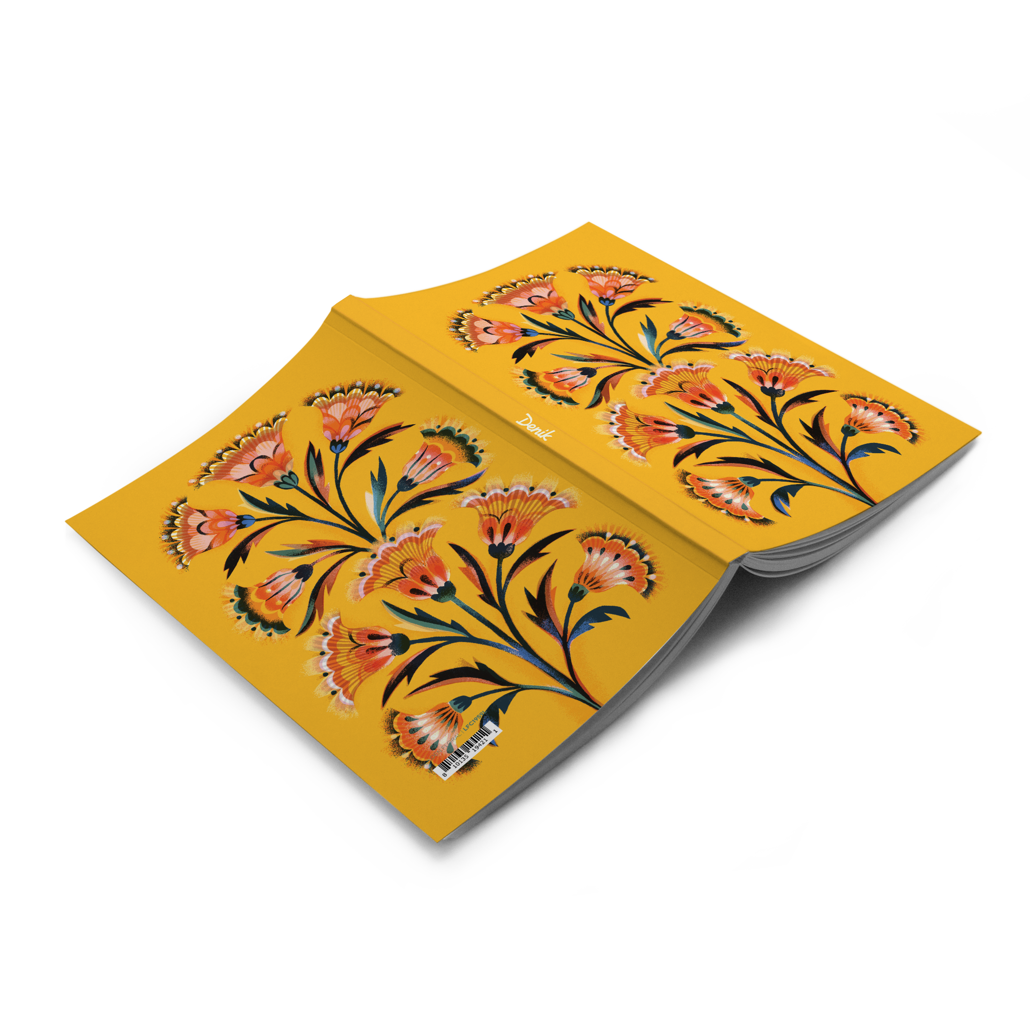 Golden Floral Classic Layflat Notebook