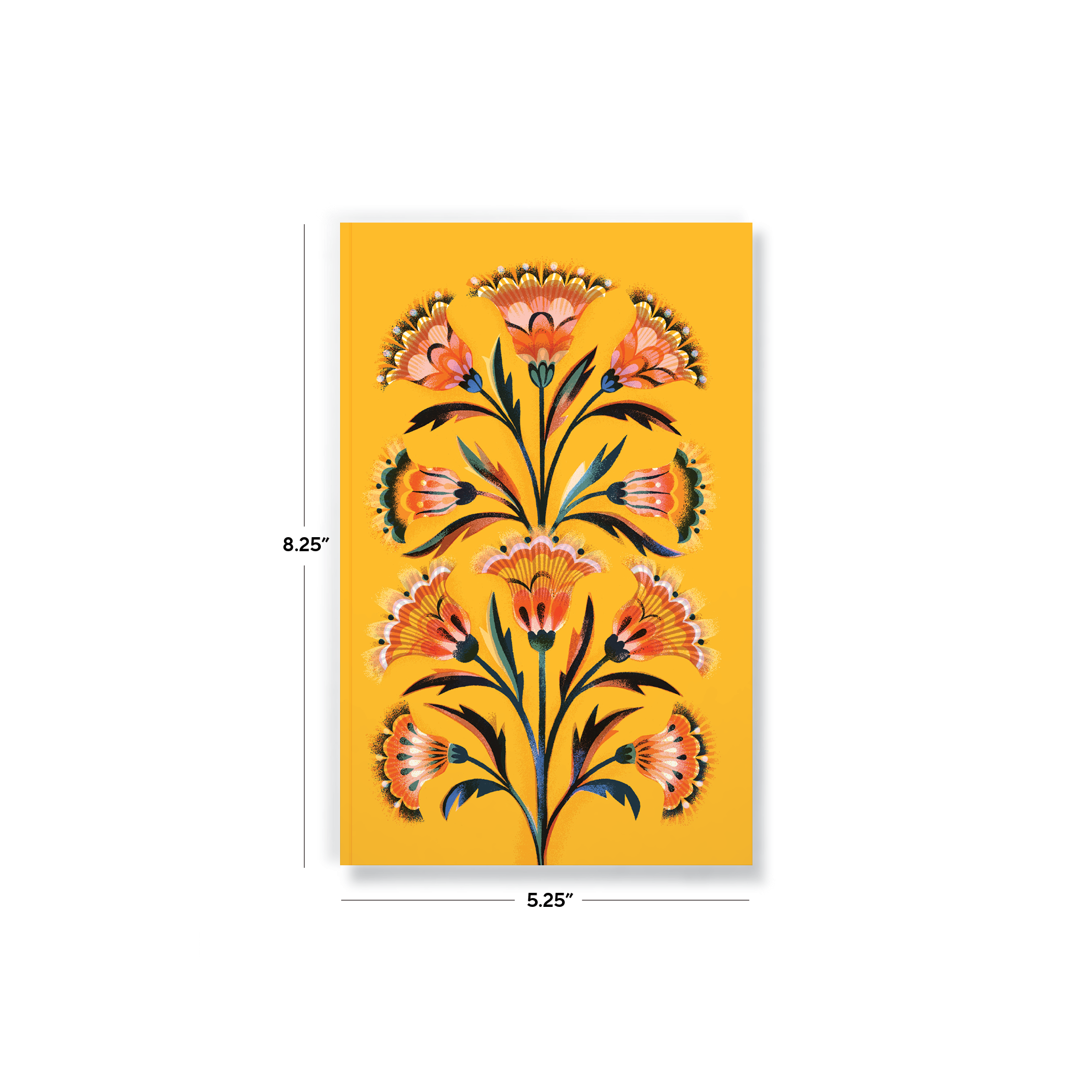 Golden Floral Classic Layflat Notebook
