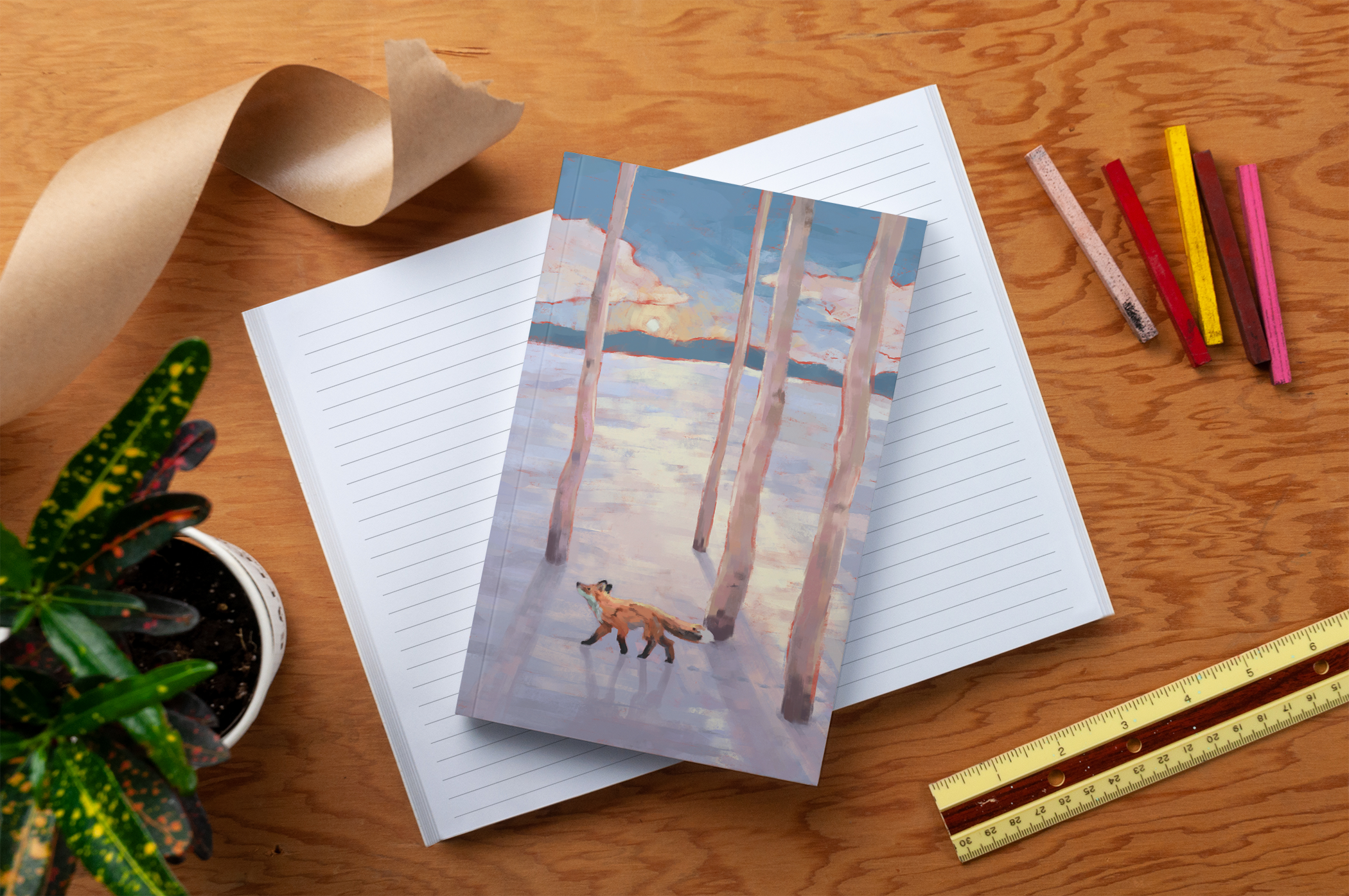Snowbound Fox Classic Layflat Notebook