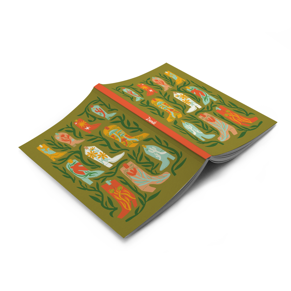 Botanical Boots Classic Layflat Notebook