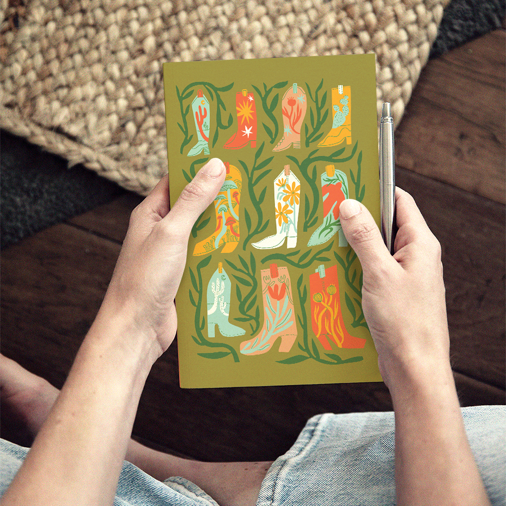 Botanical Boots Classic Layflat Notebook