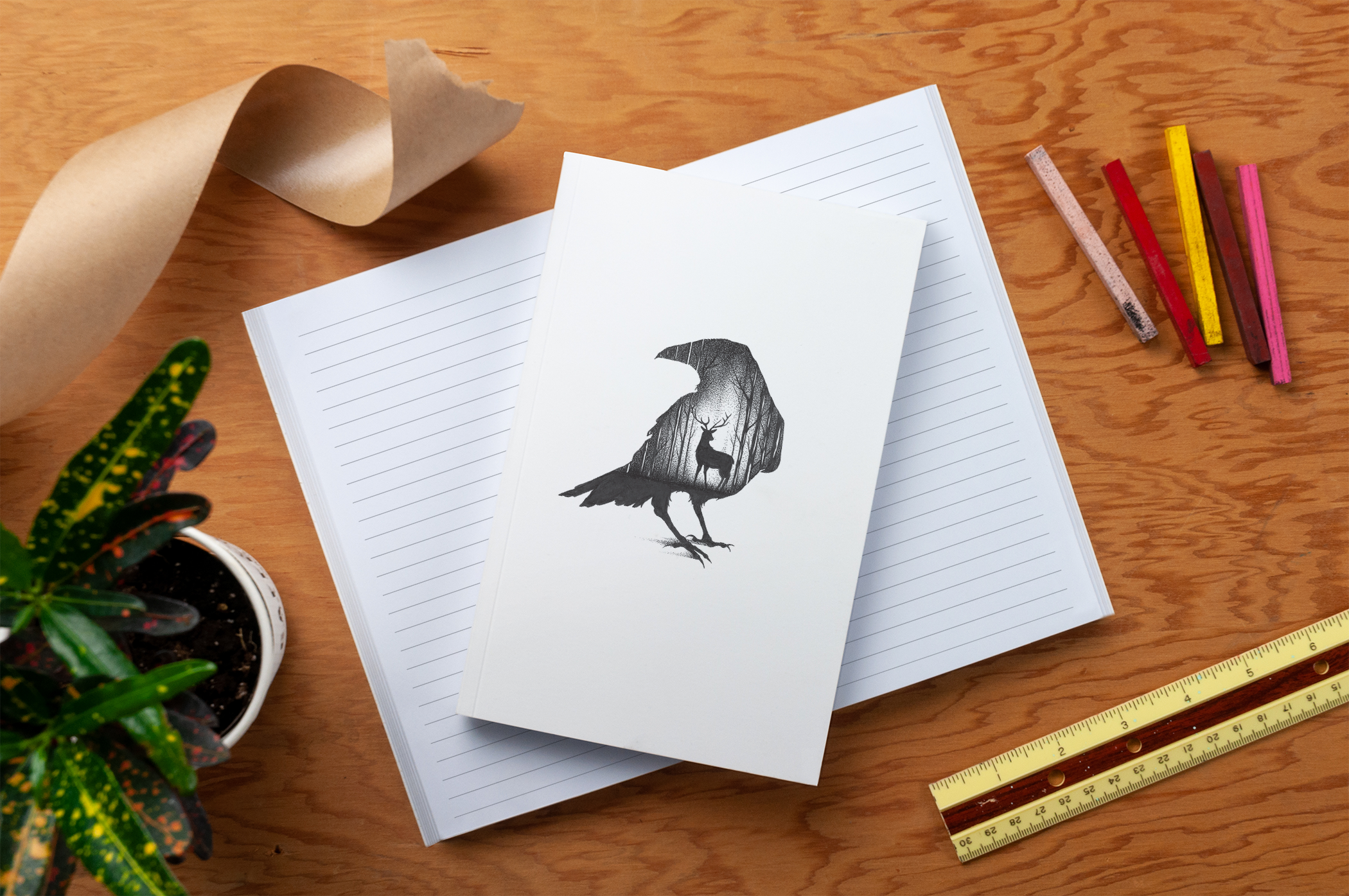 Deer & Raven Notebook