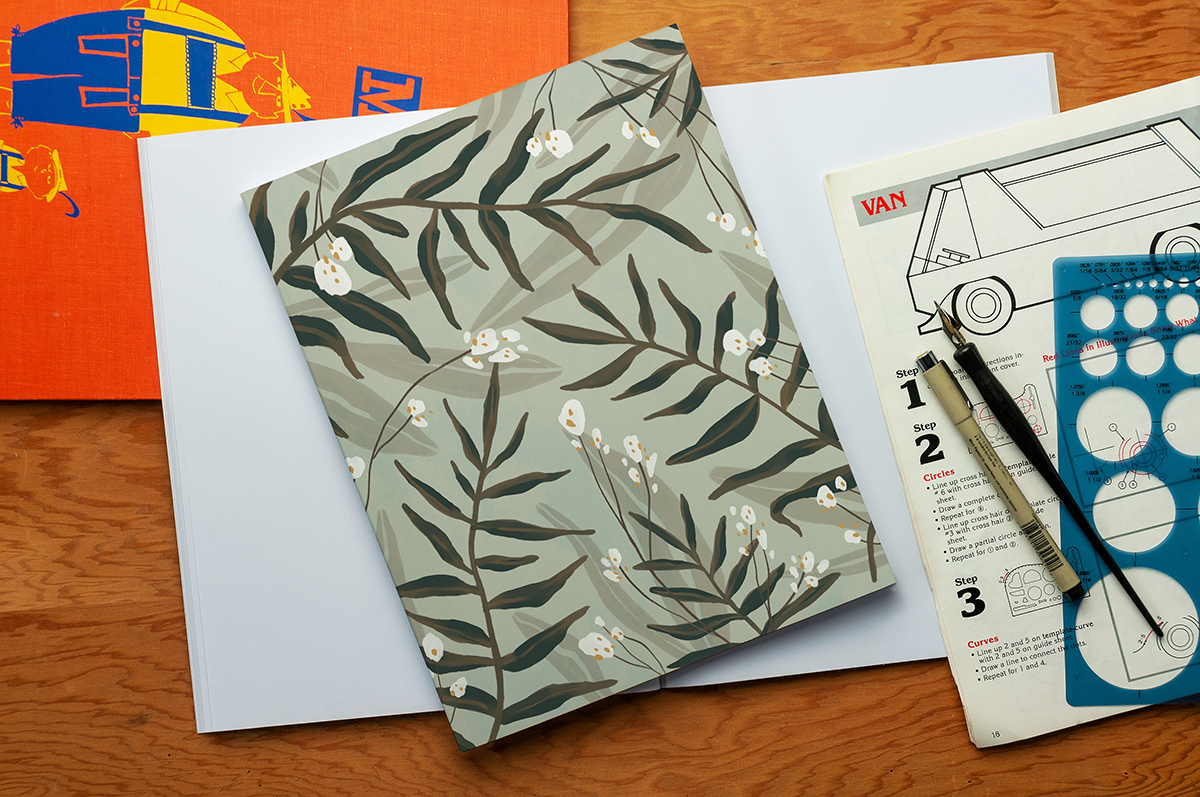 Plant Pattern Large Layflat Notebook