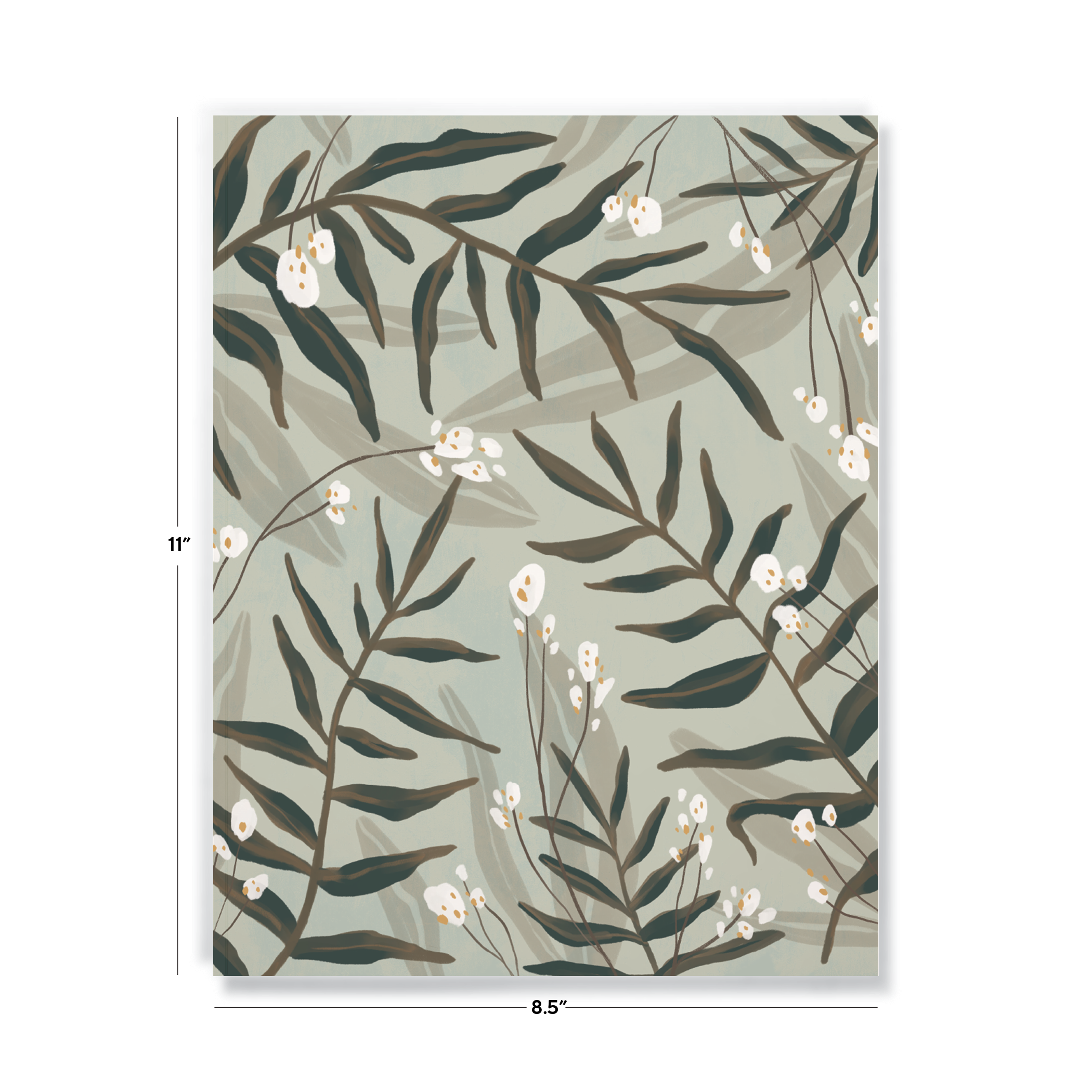 Plant Pattern Large Layflat Notebook