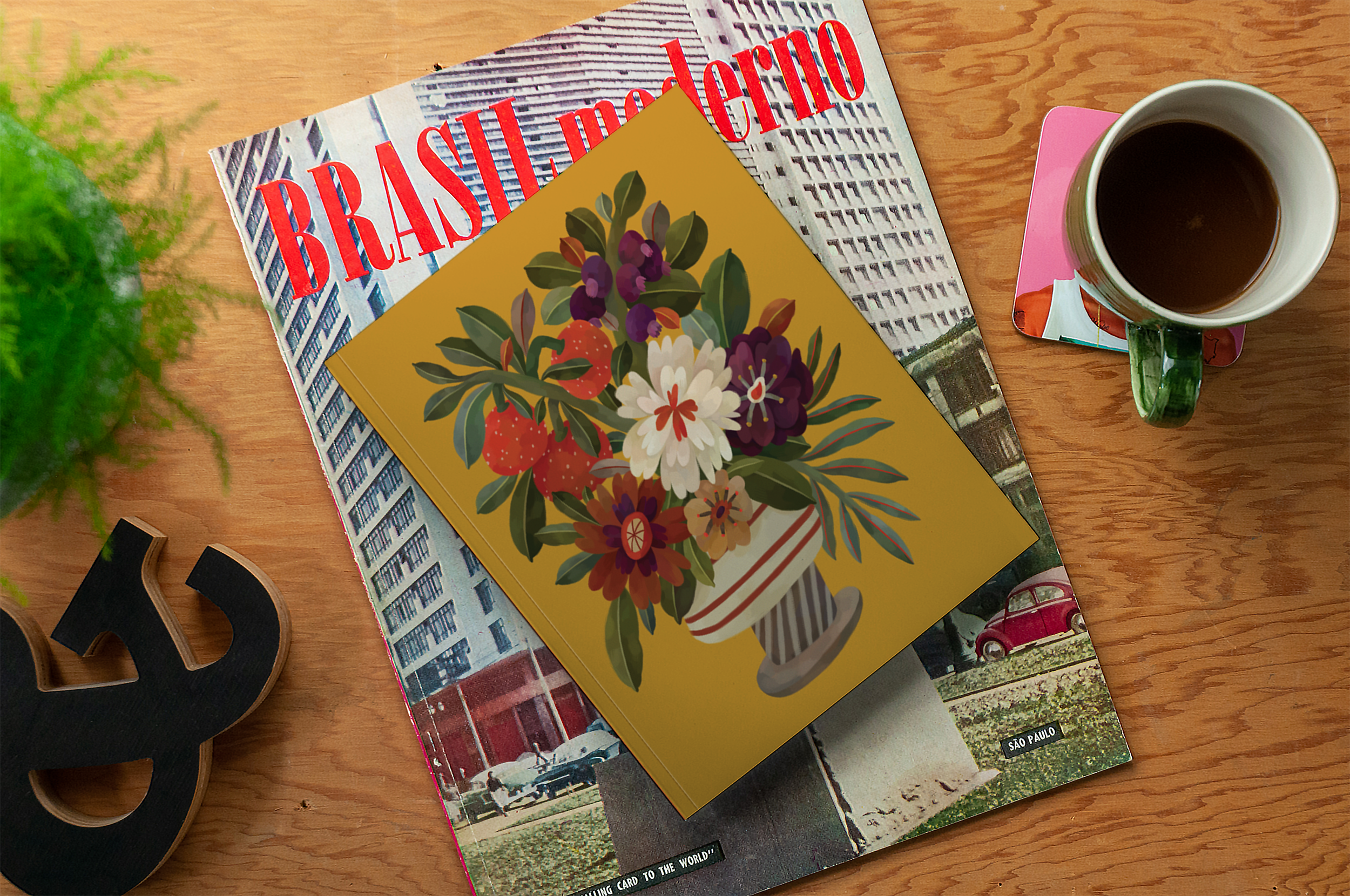 Autumnal Vase Medium Layflat Notebook