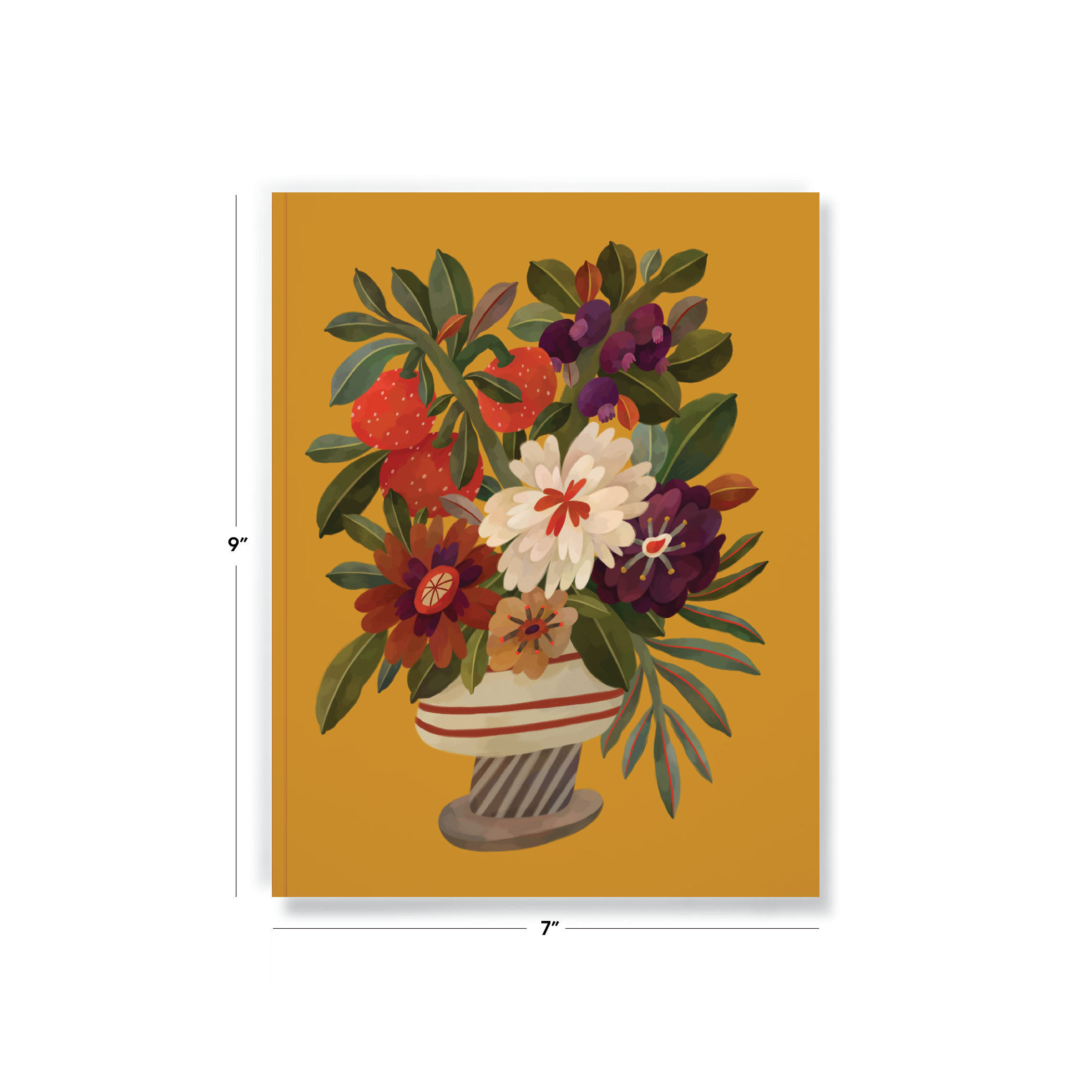 Autumnal Vase Medium Layflat Notebook
