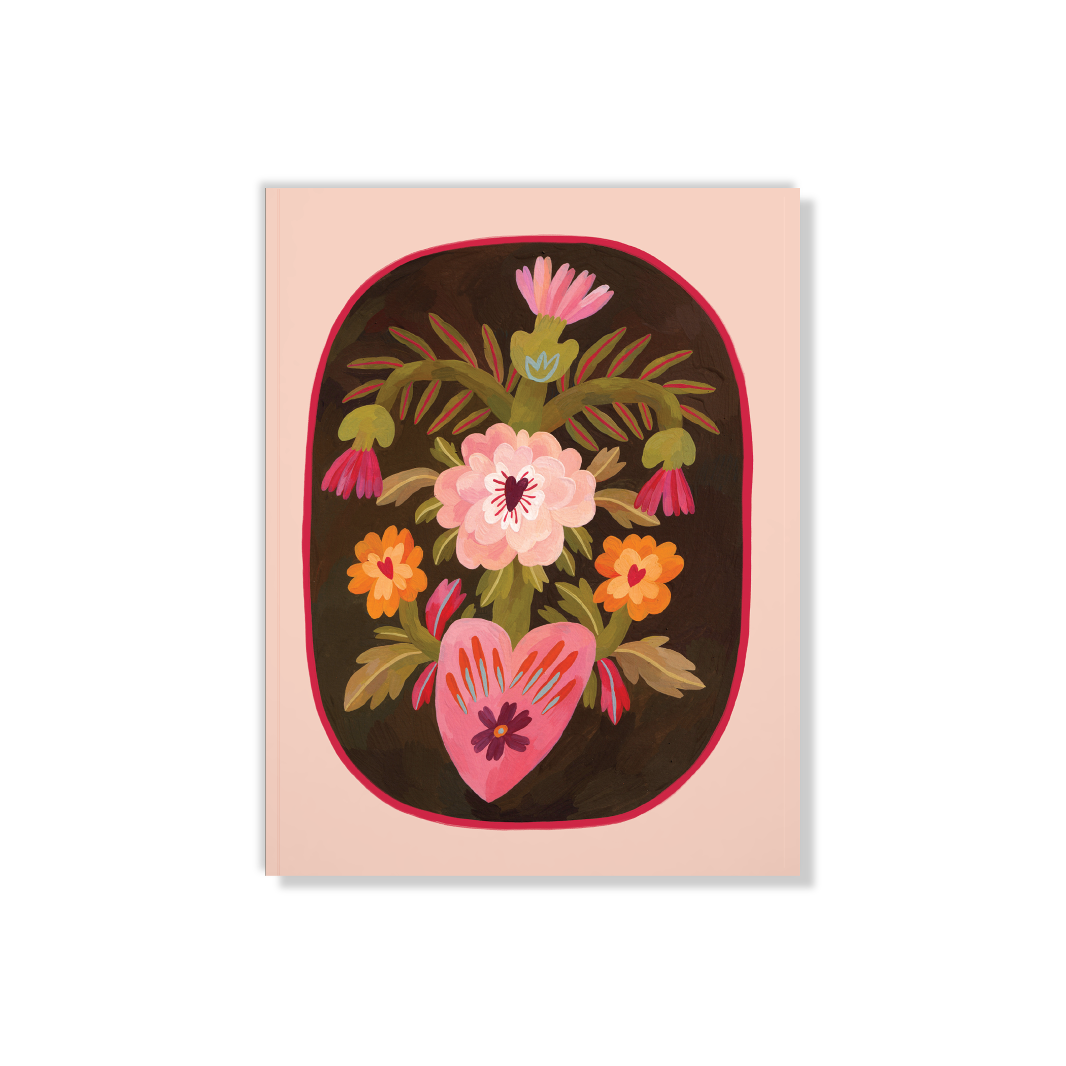 Blossoming Heart Medium Layflat Notebook