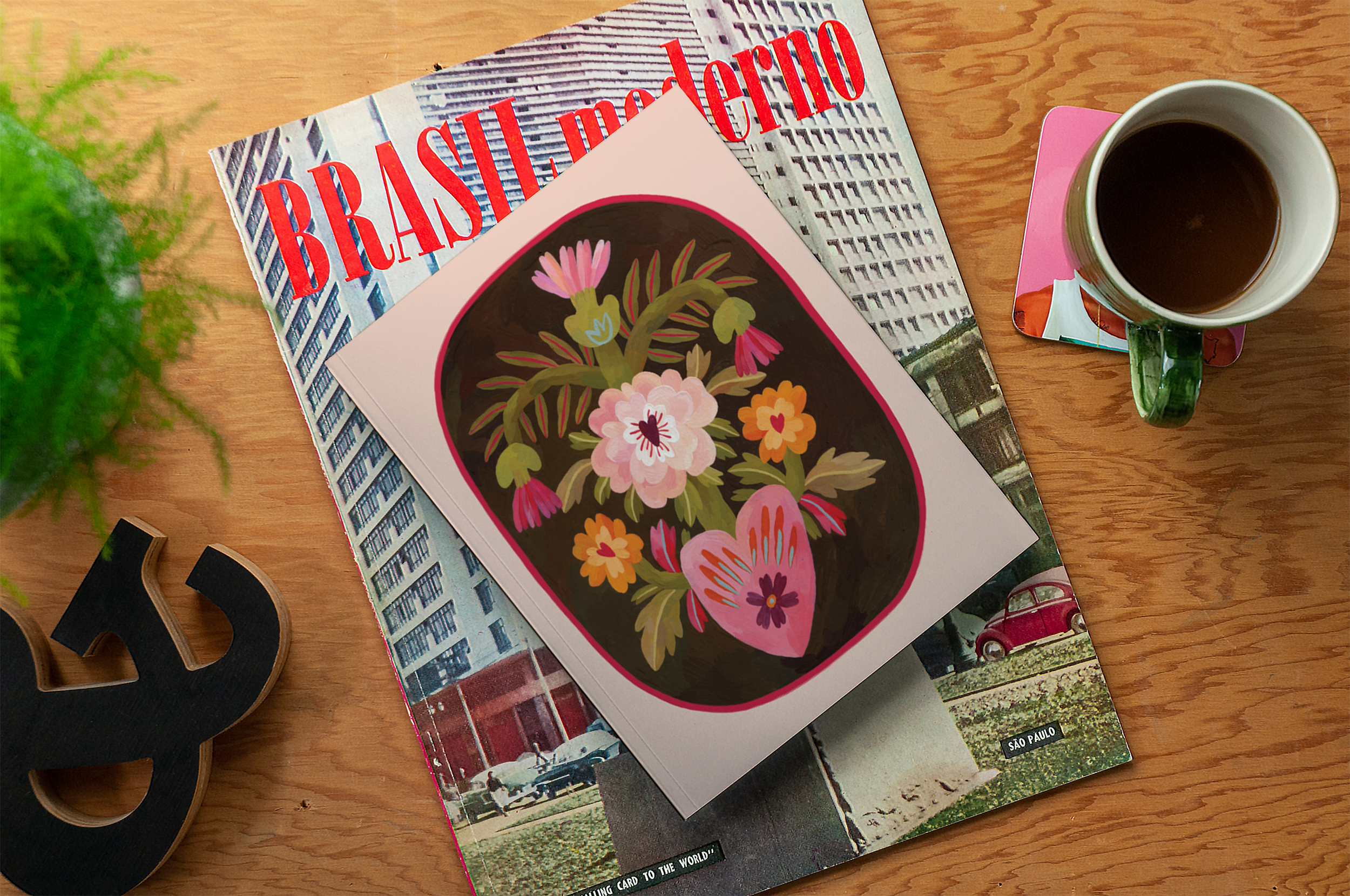 Blossoming Heart Medium Layflat Notebook