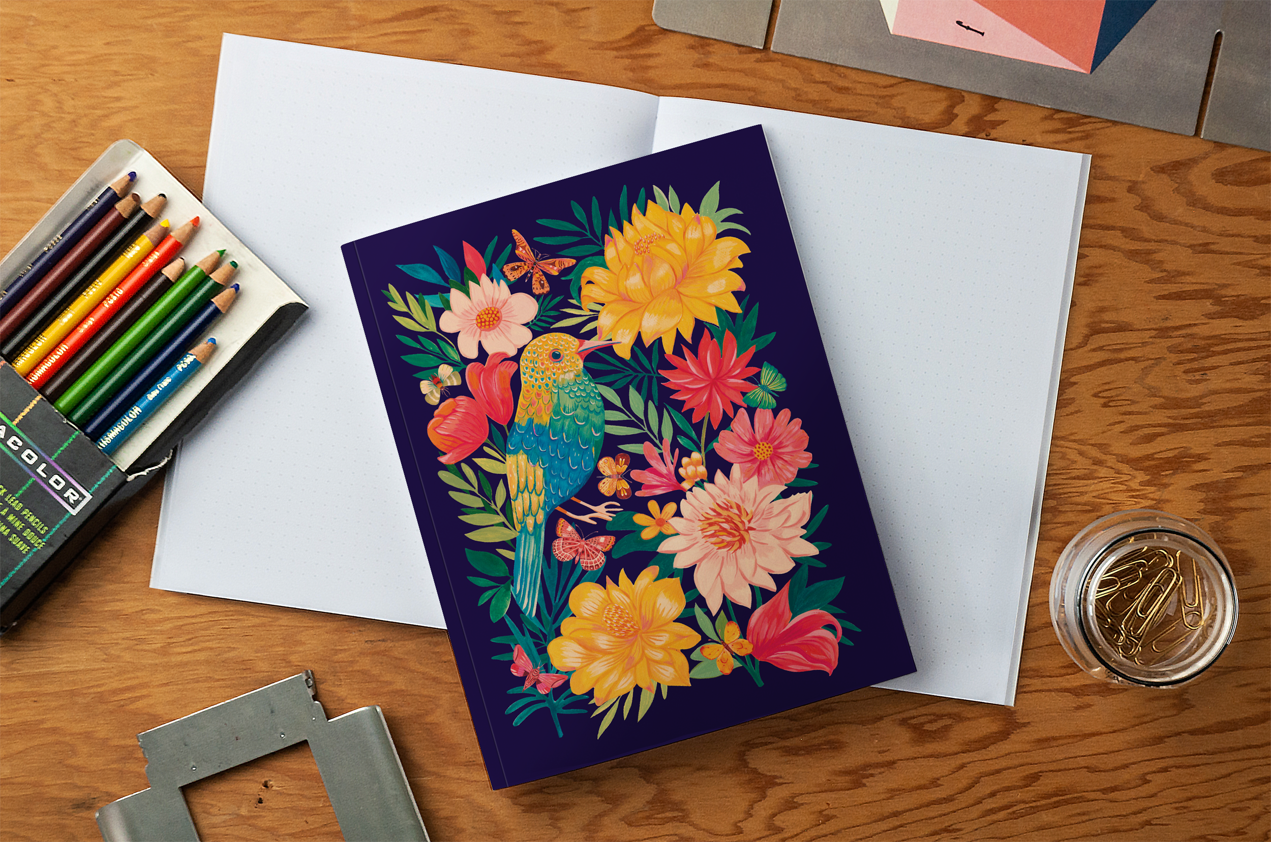 Garden of Wings Medium Layflat Notebook