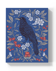 Crow and Cherries Medium Layflat Notebook - Mixed Media