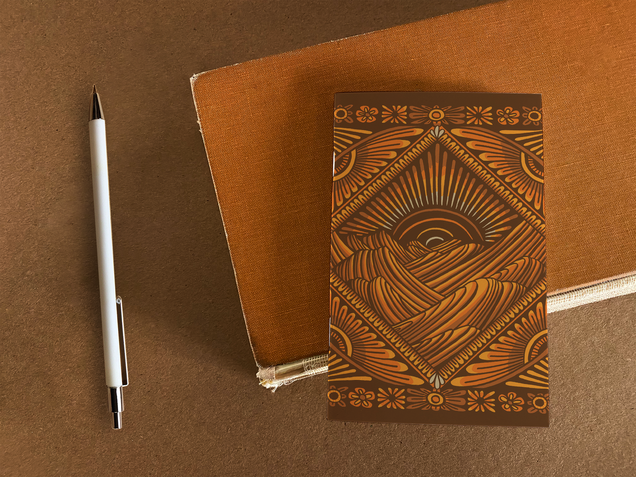 Golden Peaks Pocket Notebook