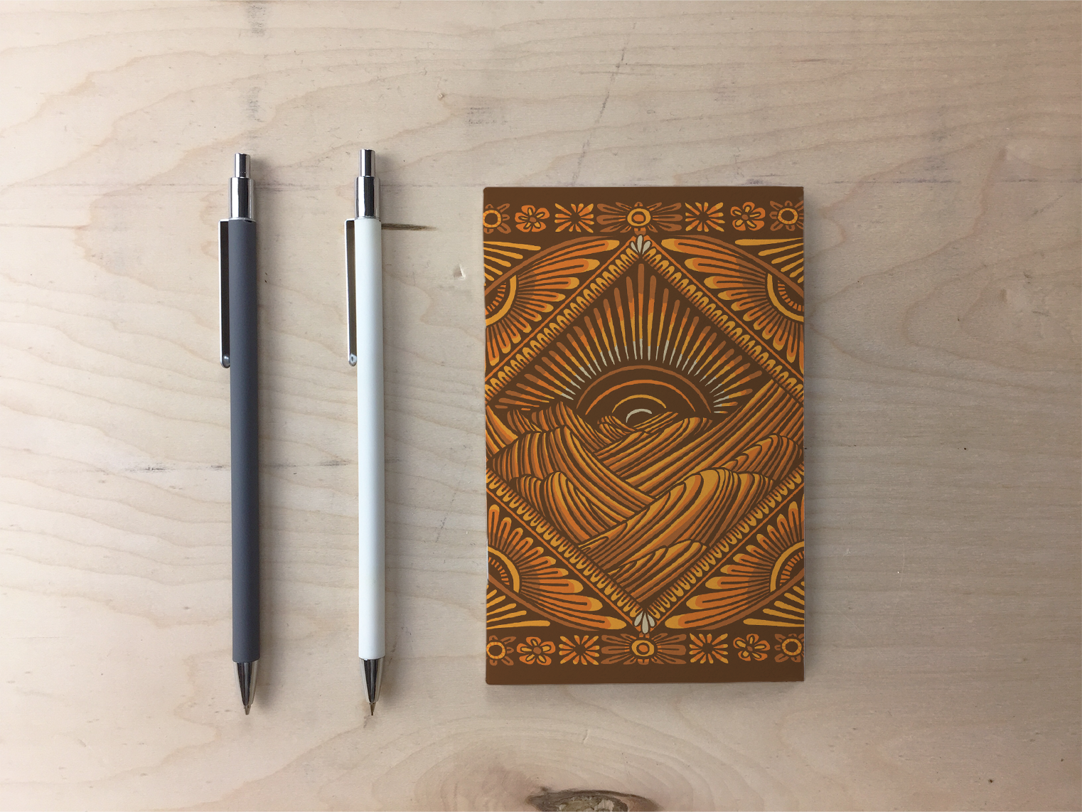 Golden Peaks Pocket Notebook