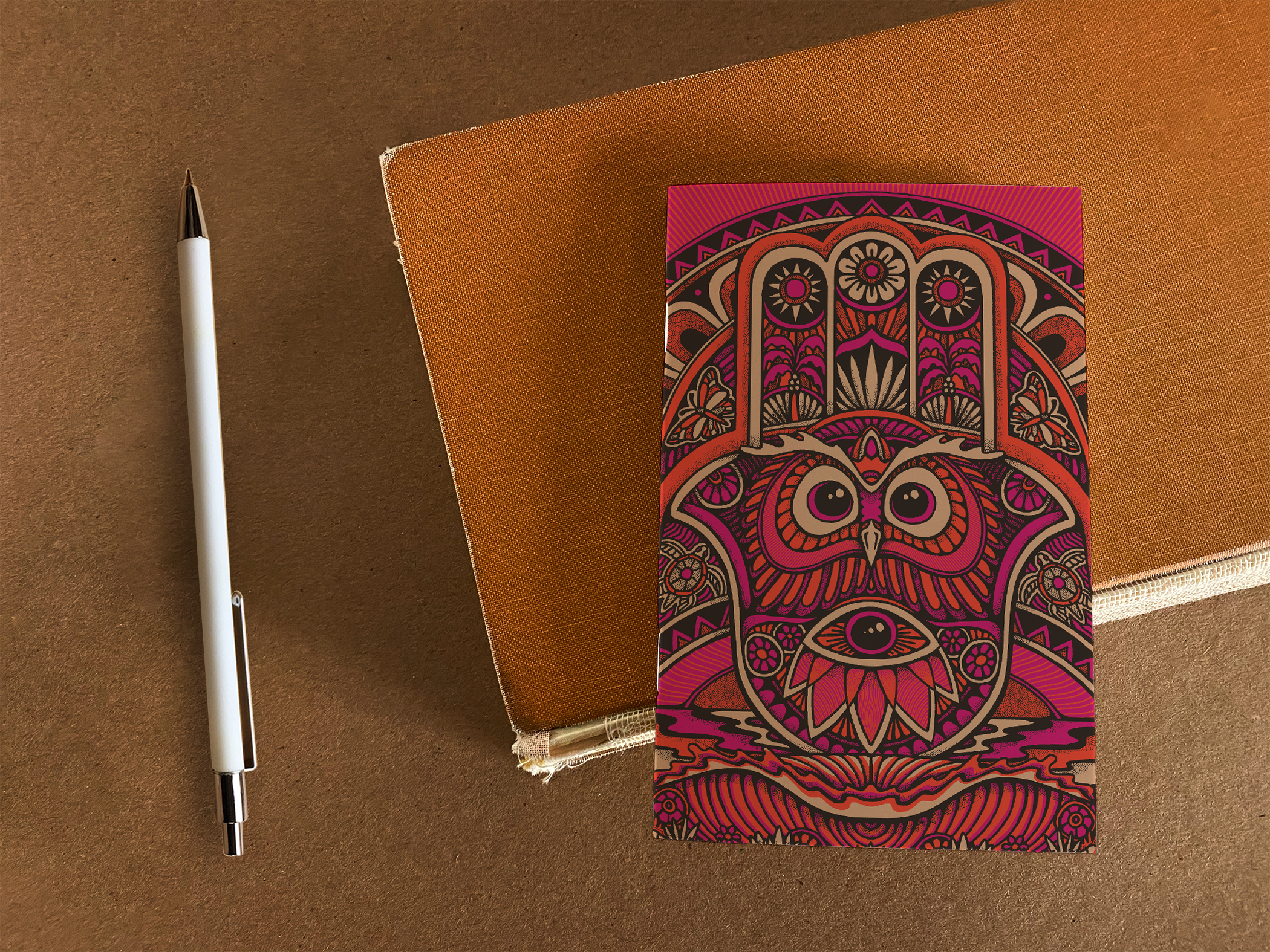 Hamsa Owl Pocket Notebook
