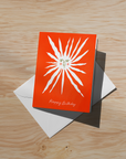 Birthday Sun Soft Touch Greeting Cards (6-Pack)