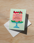 Strawberries On Top Soft Touch Greeting Cards (6-Pack)