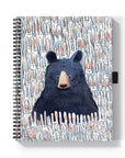 Black Bear & Bunnies Medium Wire-O Spiral Notebook