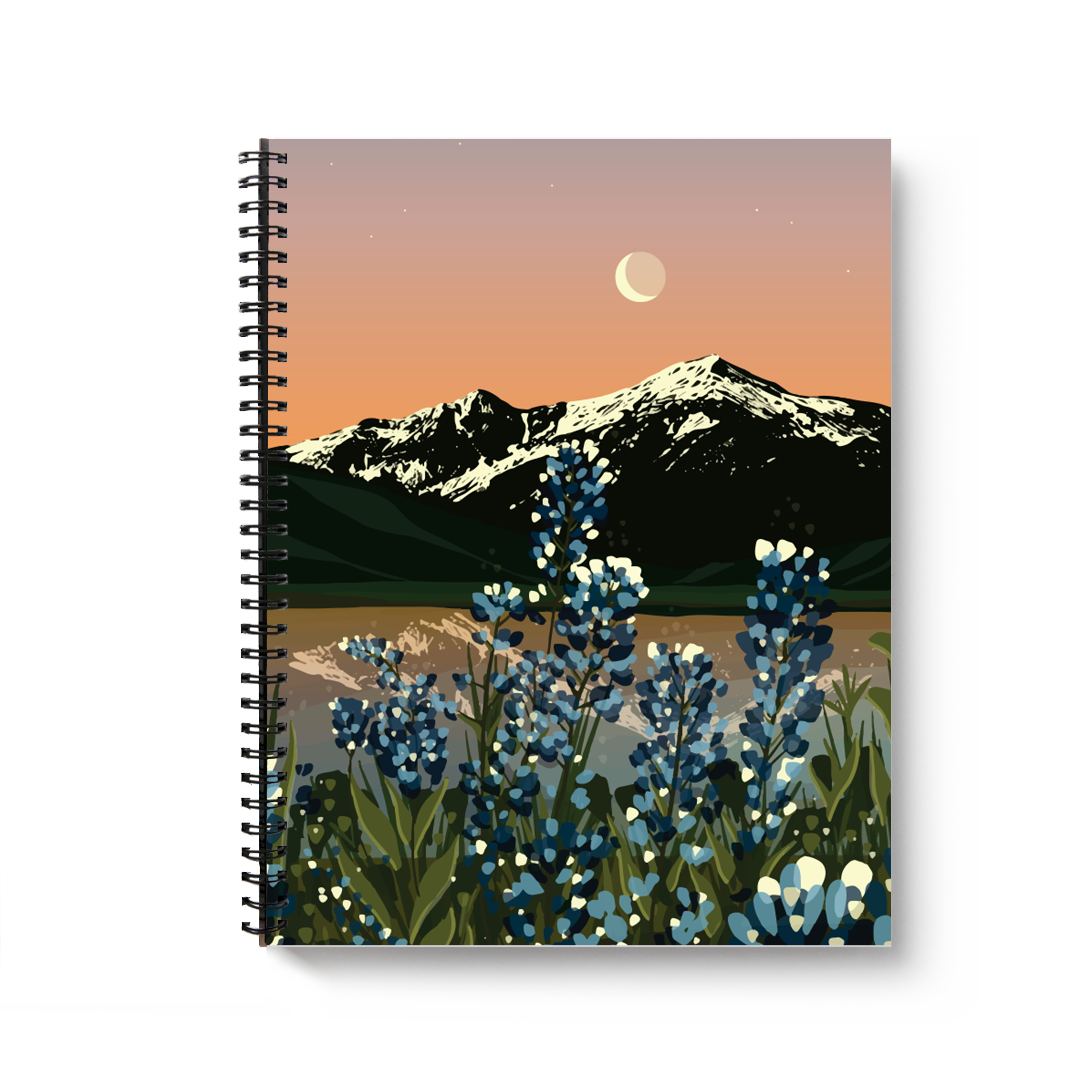 Lupines Medium Wire-O Spiral Notebook