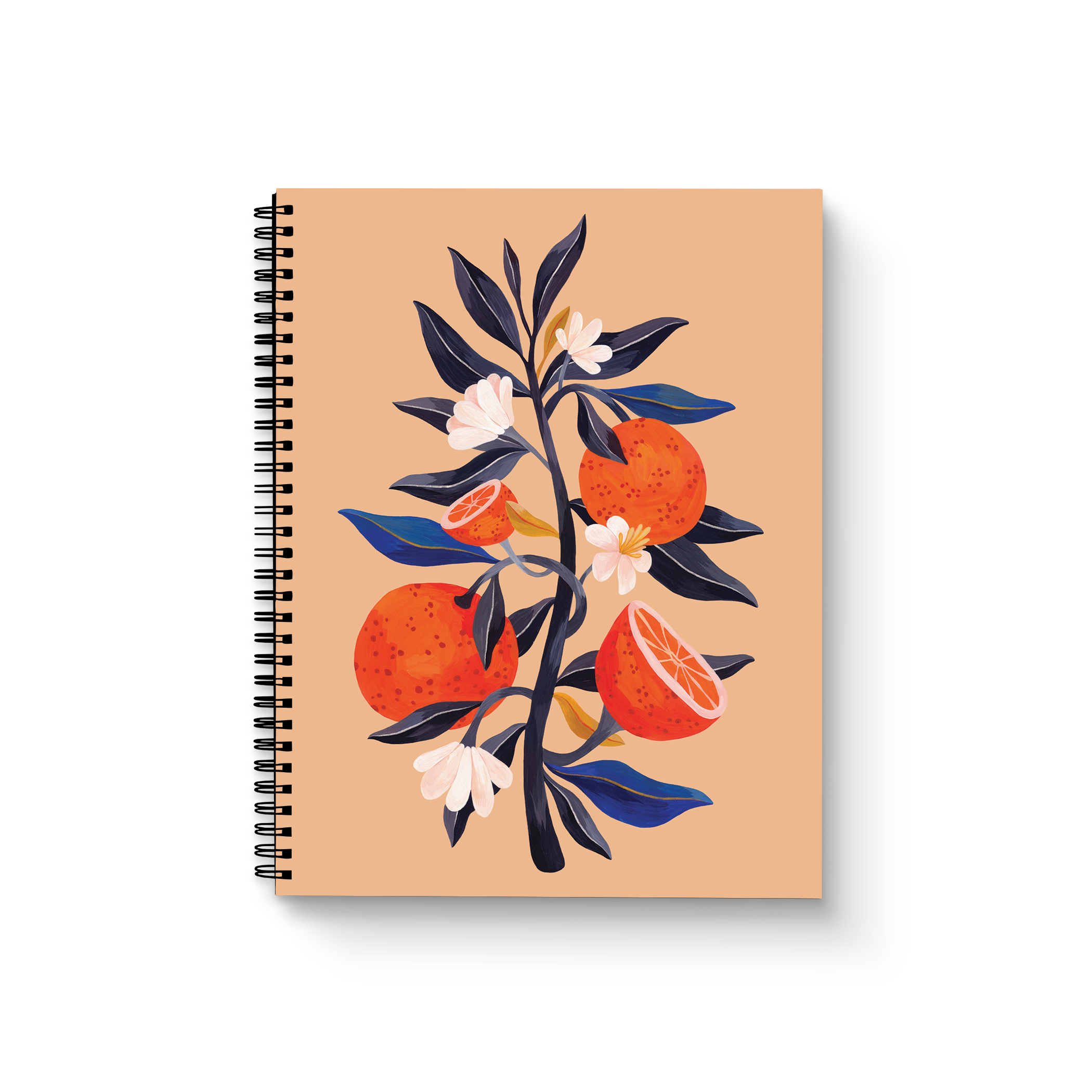Orange Tree Medium Wire-O Spiral Notebook
