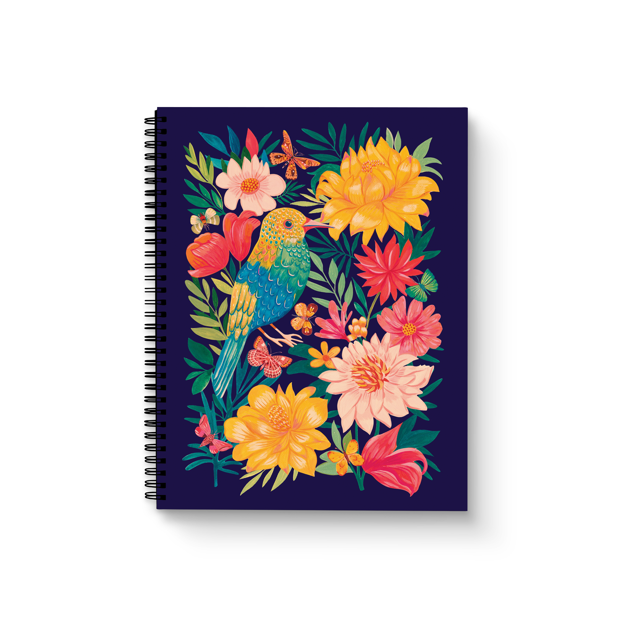 Garden of Wings Medium Wire-O Spiral Notebook