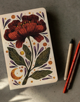 Burgundy Bloom Classic Layflat Notebook