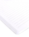 Blind Softcover Notebook lined page closeup