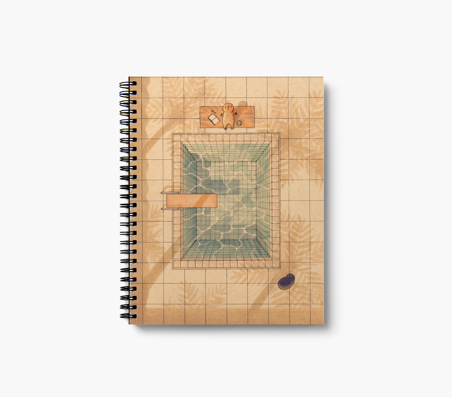 Palm Shadows Medium Wire-O Spiral Notebook