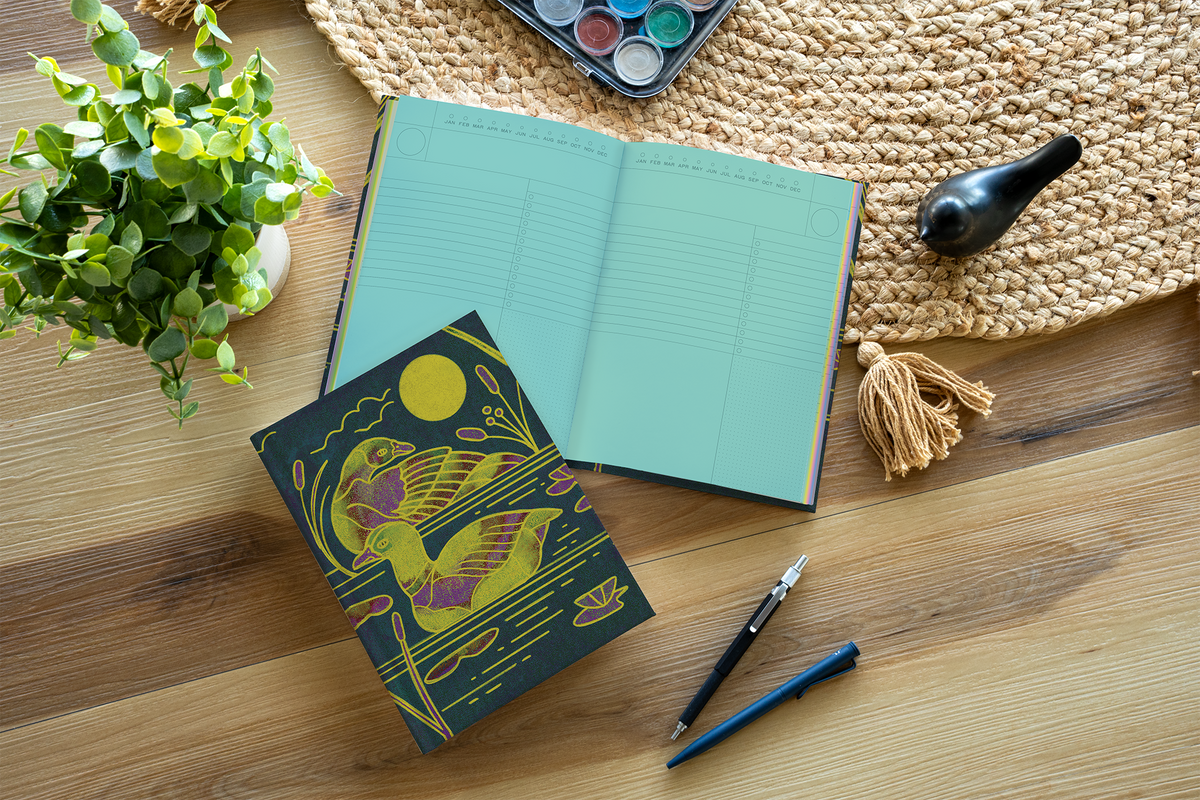 Duck Lake Hardcover Notebook Undated Planner