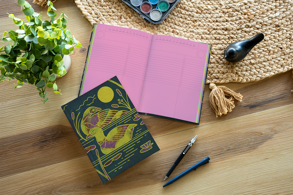 Duck Lake Hardcover Notebook Undated Planner