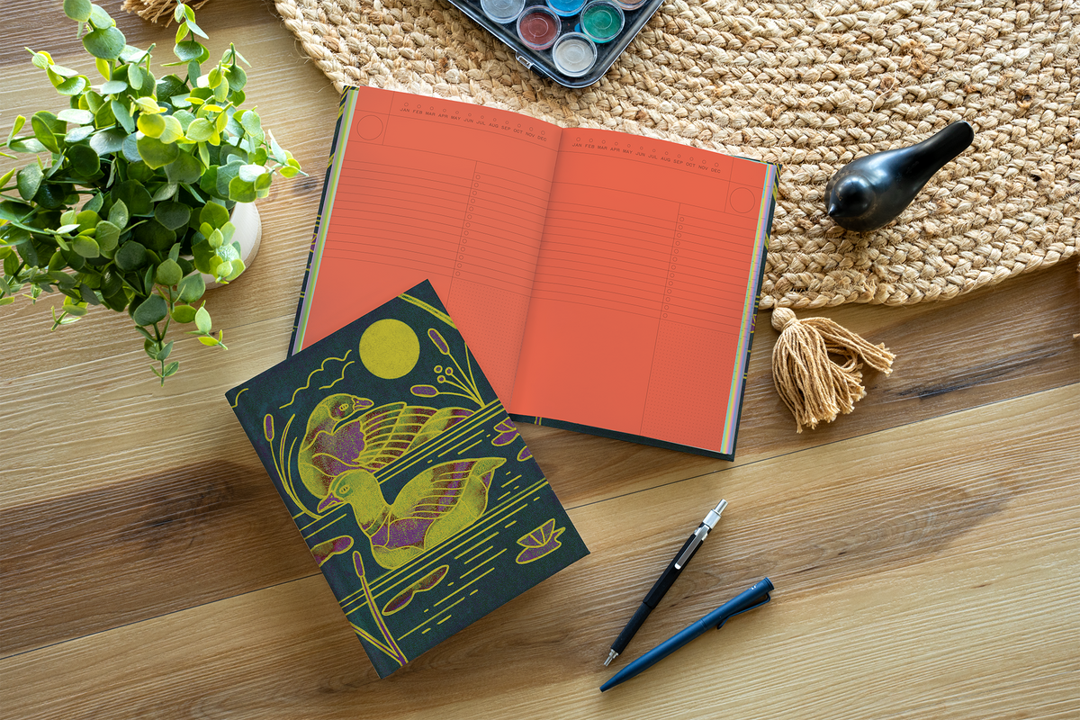 Duck Lake Hardcover Notebook Undated Planner
