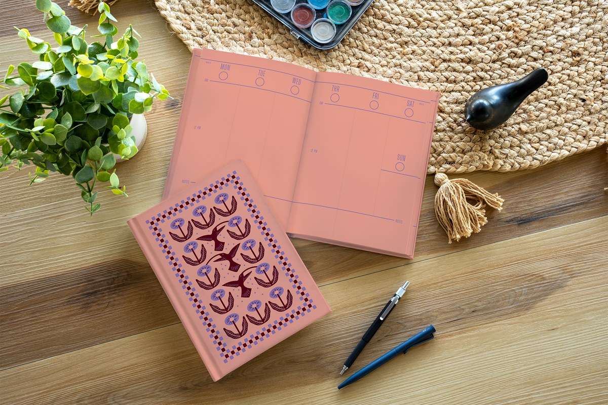 Hummingbird Field Hardcover Notebook Academic Planner