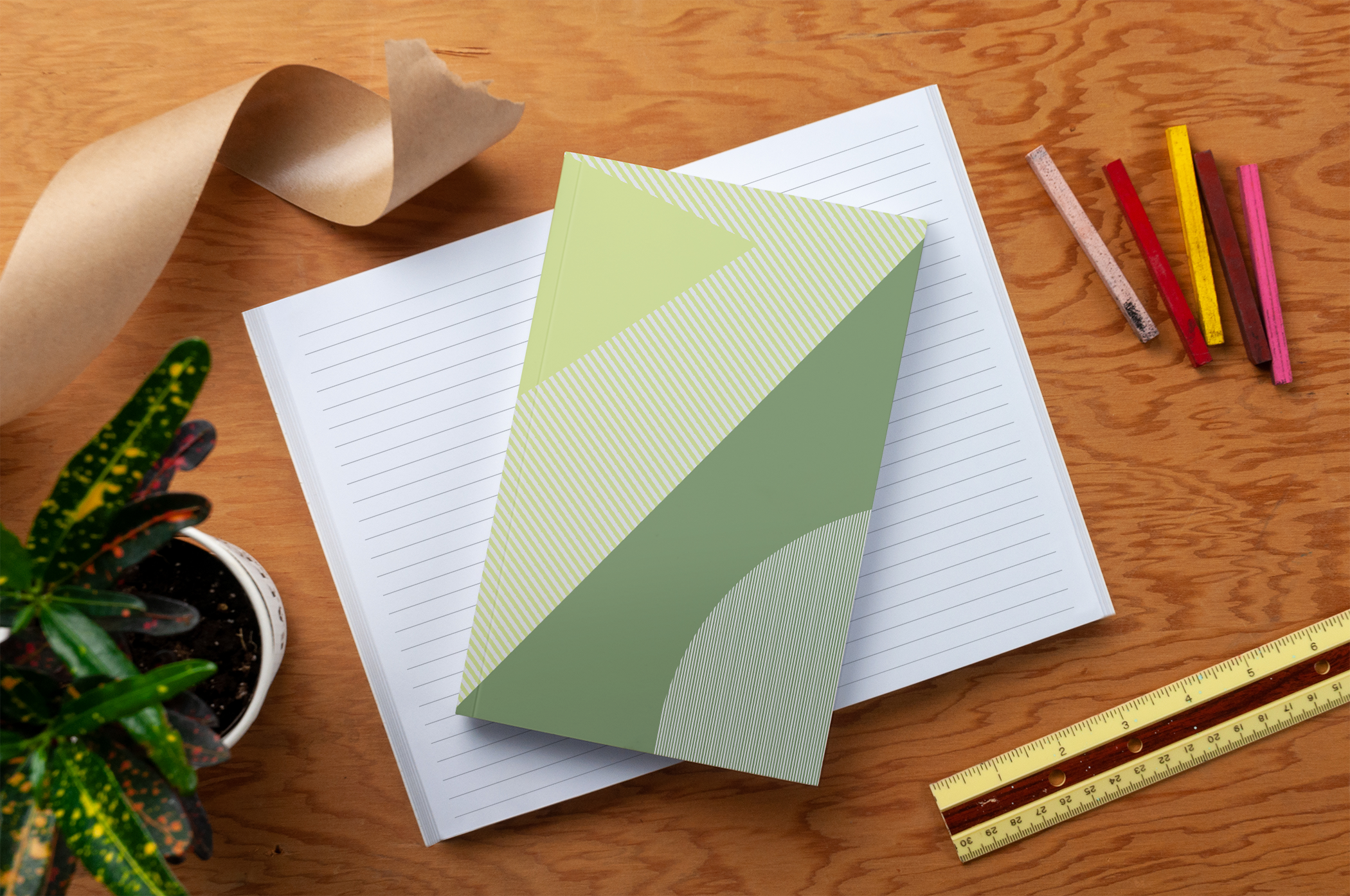 Abstract Triangular Classic Layflat Notebook