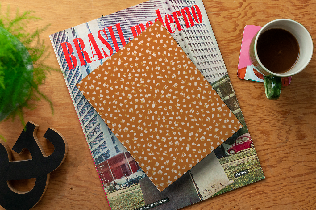 Tossed WIldflowers Medium Layflat Notebook