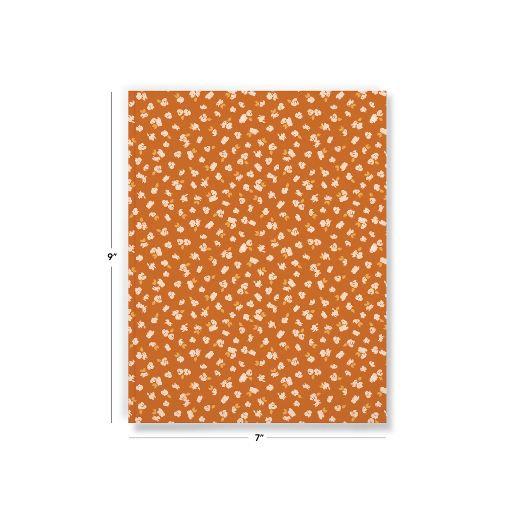 Tossed WIldflowers Medium Layflat Notebook