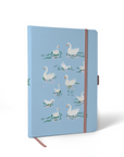 Swans Hardcover Embroidered Notebook Journal