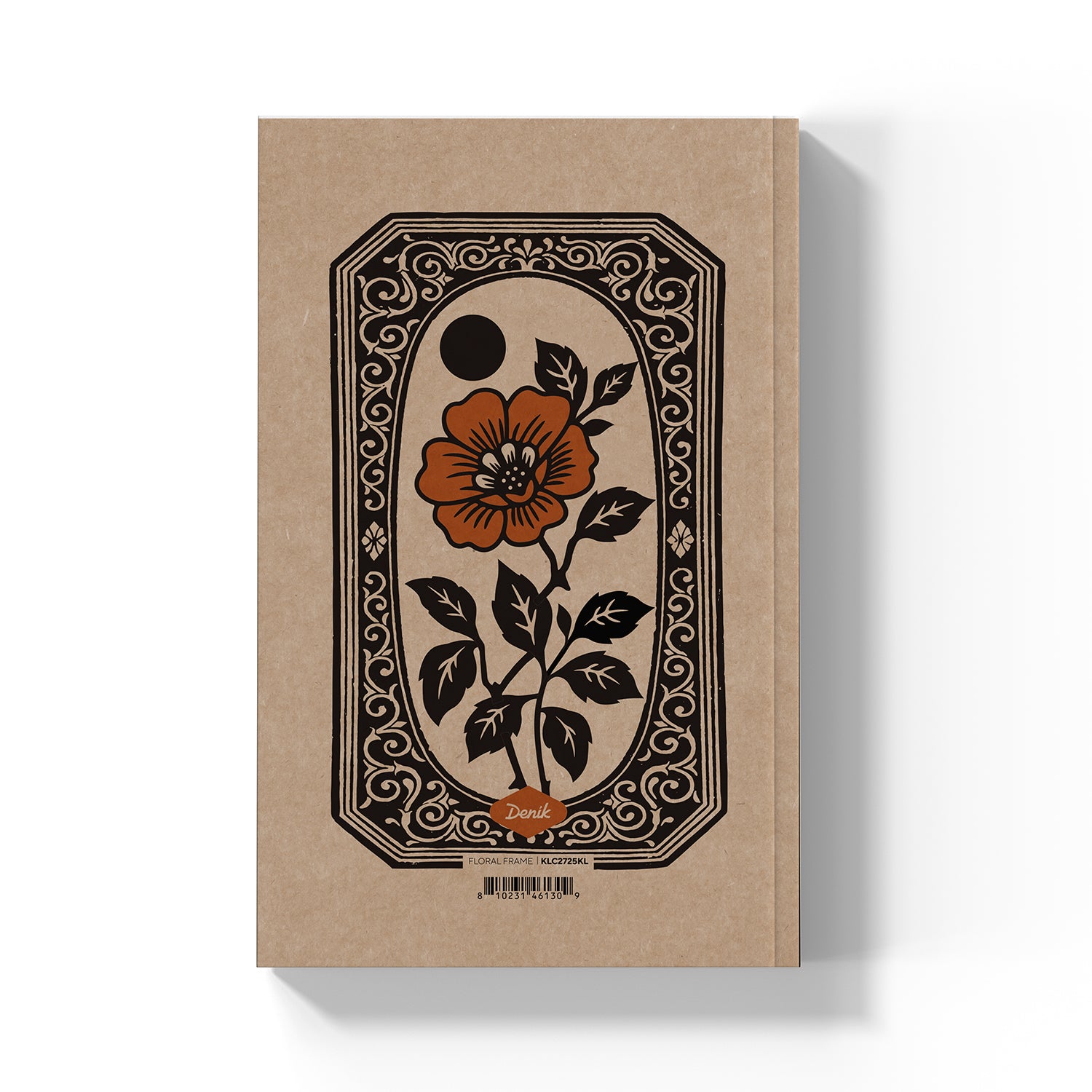 Floral Frame Kraft Classic Layflat Notebook