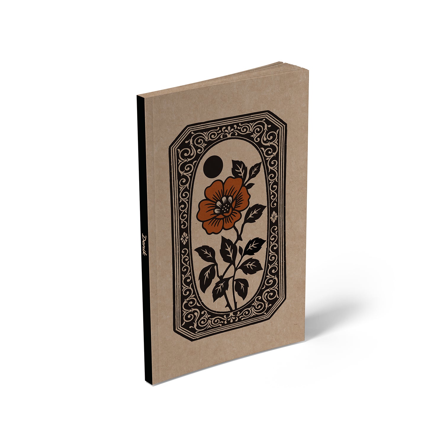 Floral Frame Kraft Classic Layflat Notebook
