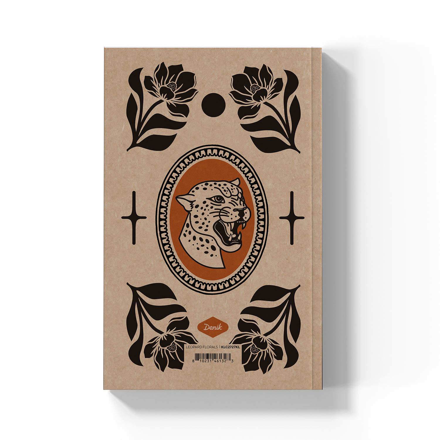 Leopard Florals Kraft Classic Layflat Notebook