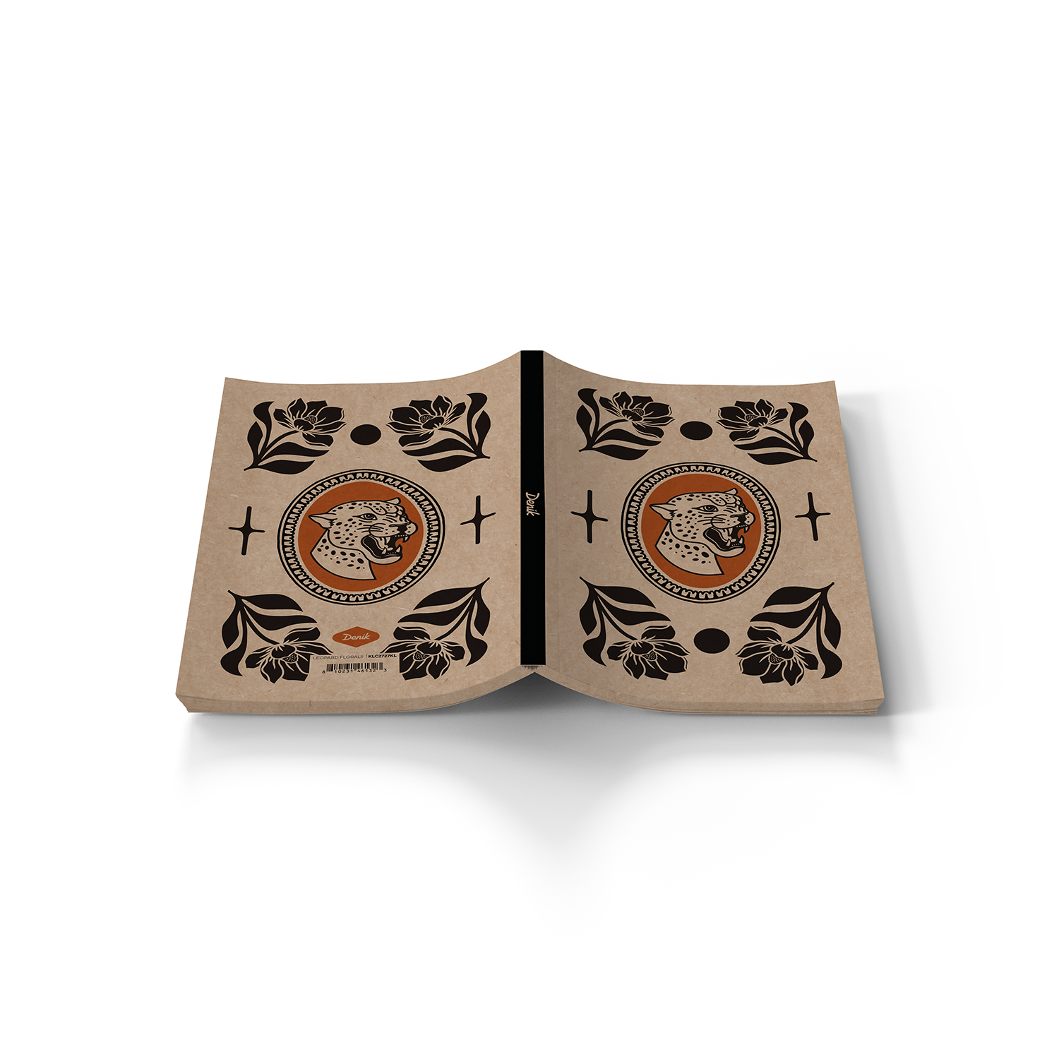 Leopard Florals Kraft Classic Layflat Notebook
