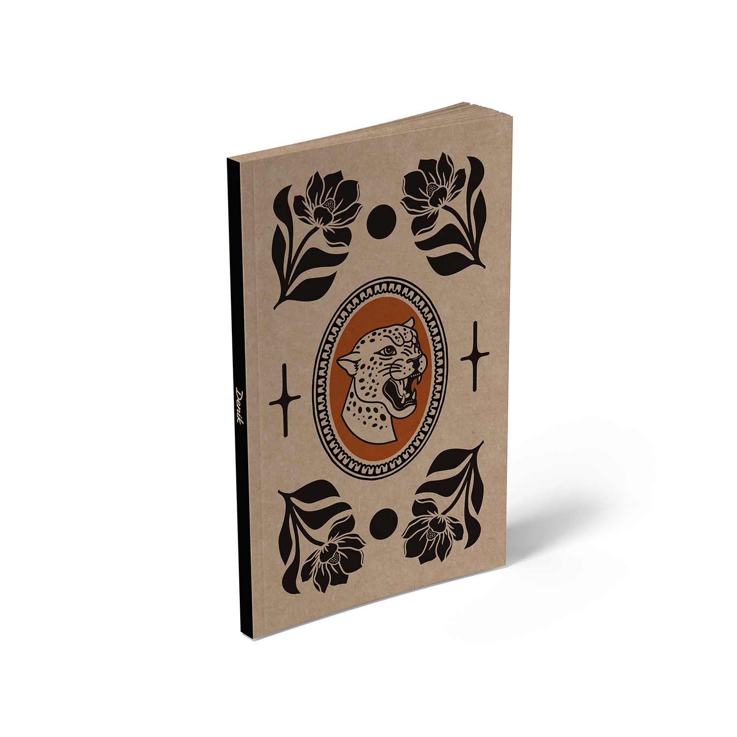 Leopard Florals Kraft Classic Layflat Notebook
