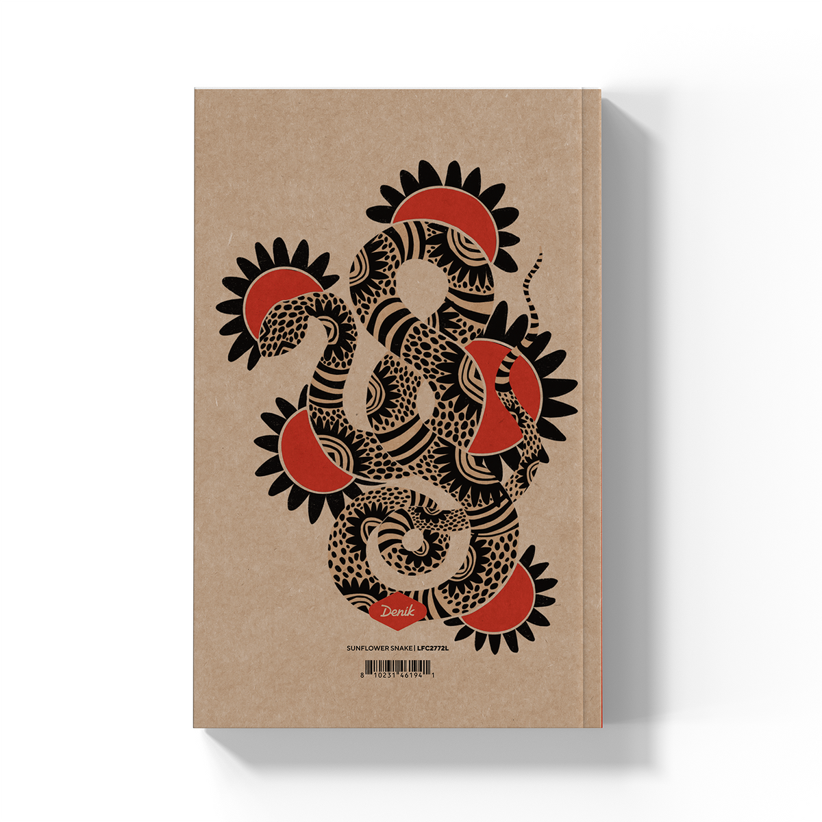 Sunflower Snake Kraft Layflat Notebook