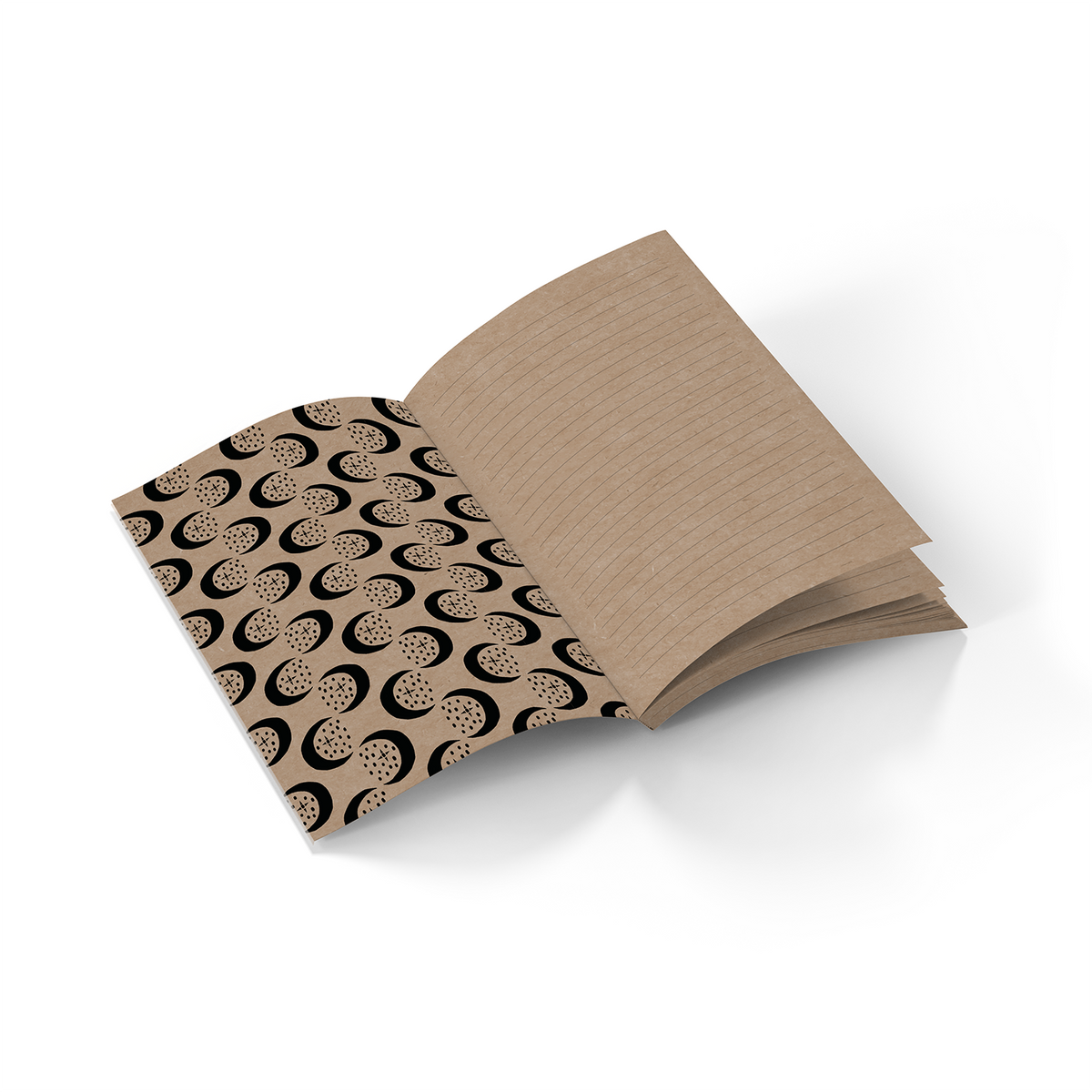 Sunflower Snake Kraft Layflat Notebook